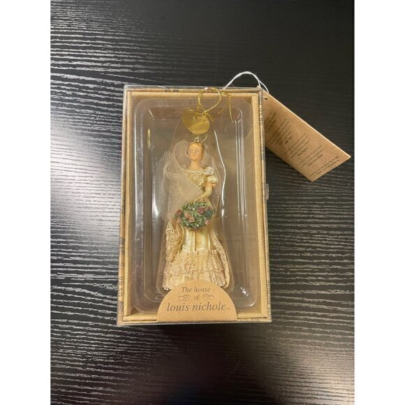 Vintage Louis Nichole Victorian Ornament Porcelain Wedding Theme In Original Box - Picture 1 of 6